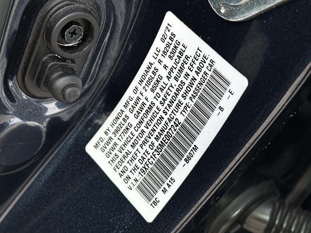 used 2021 Honda Civic car, priced at $20,900