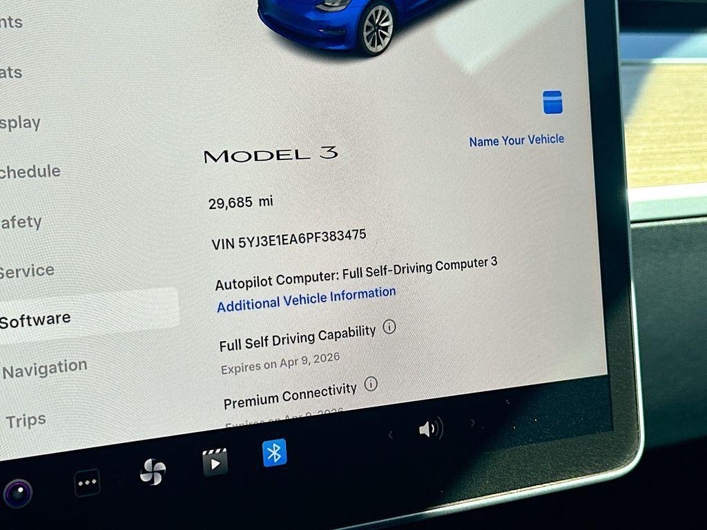 used 2023 Tesla Model 3 car, priced at $22,700
