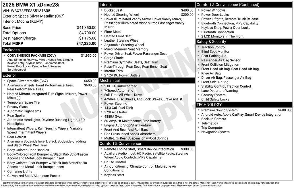 used 2025 BMW X1 car, priced at $37,495