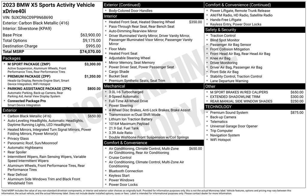 used 2023 BMW X5 car, priced at $55,749