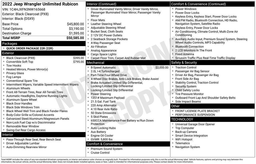 used 2022 Jeep Wrangler Unlimited car, priced at $37,995