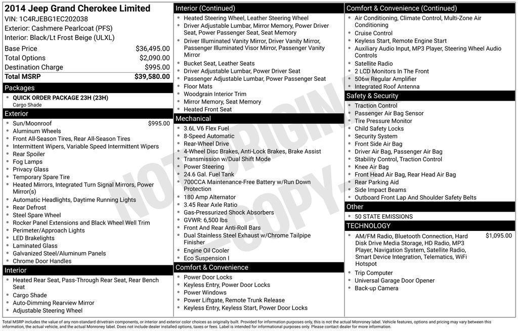 used 2014 Jeep Grand Cherokee car, priced at $12,995