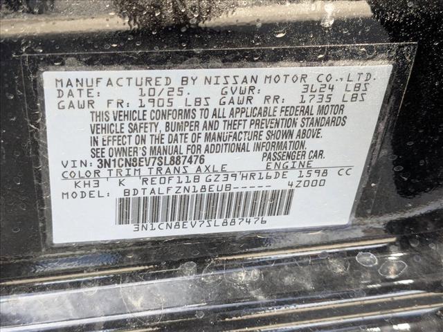 new 2025 Nissan Versa car, priced at $21,670