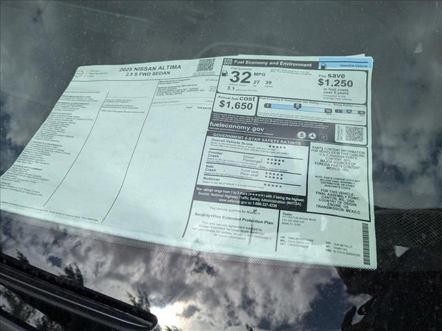 new 2025 Nissan Altima car, priced at $24,287