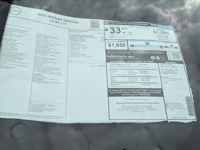 new 2024 Nissan Sentra car, priced at $24,587