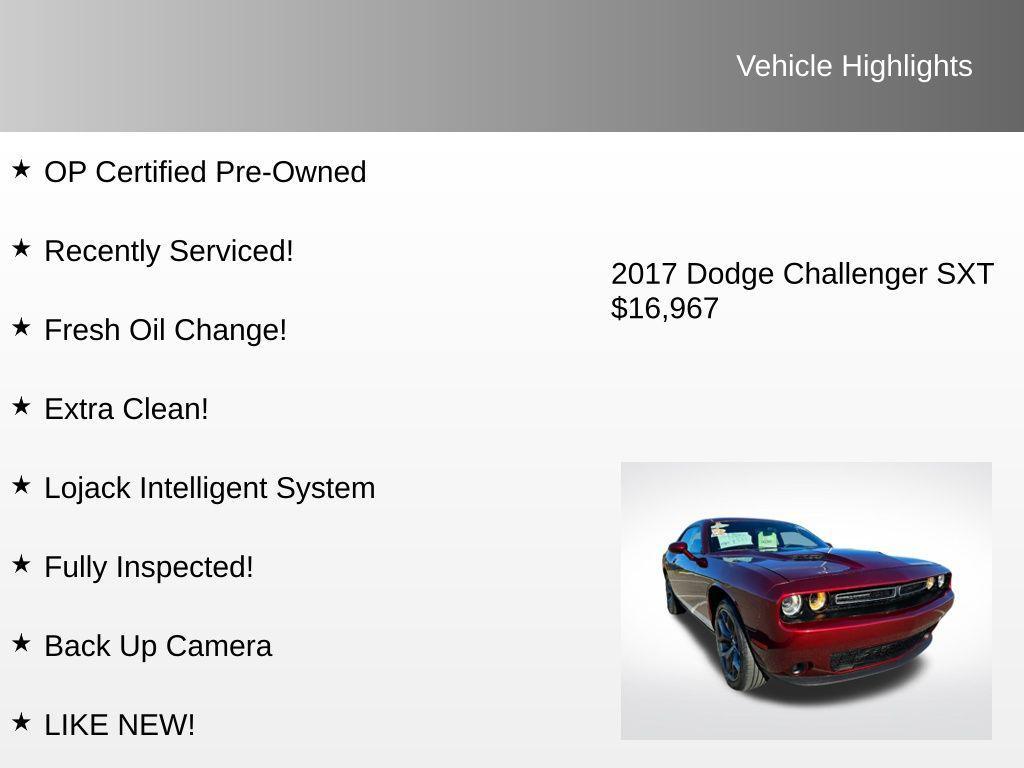 used 2017 Dodge Challenger car, priced at $16,967