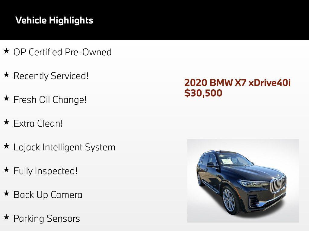 used 2020 BMW X7 car, priced at $30,500