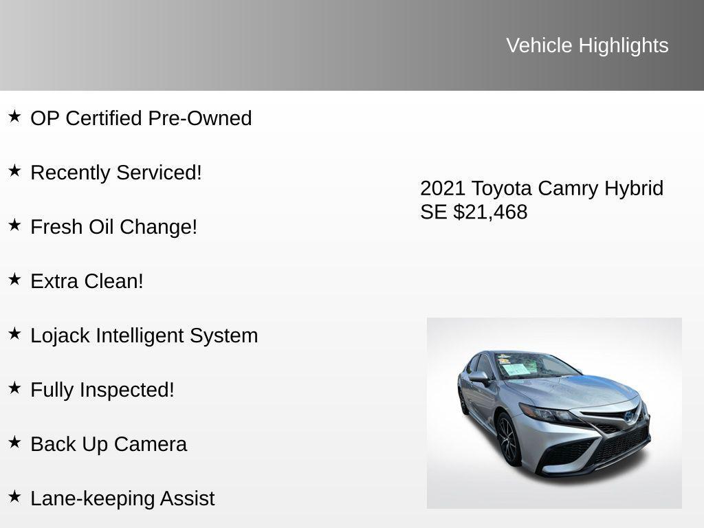 used 2021 Toyota Camry car, priced at $21,468