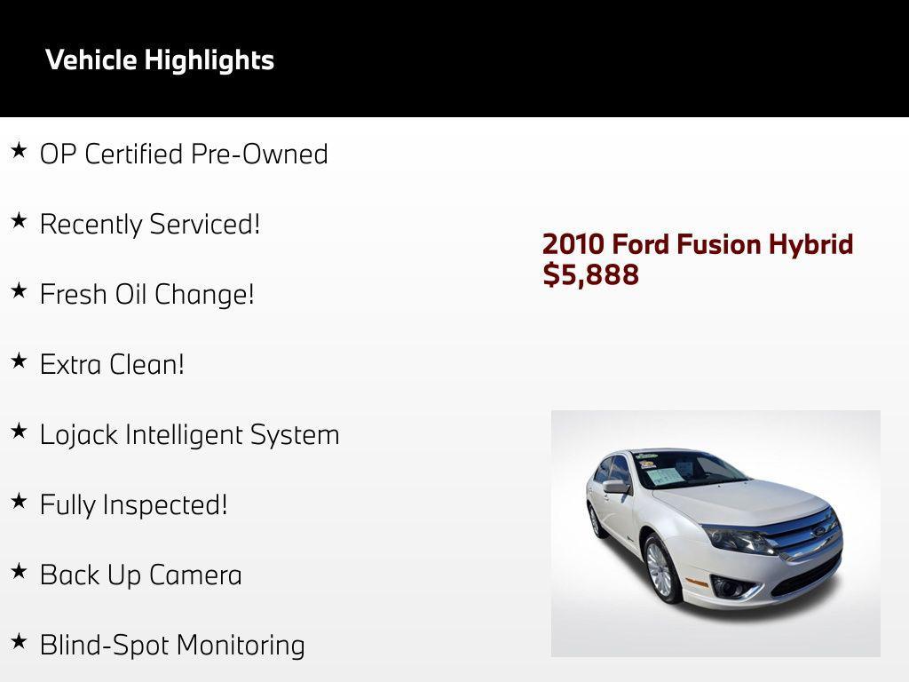 used 2010 Ford Fusion Hybrid car, priced at $5,888