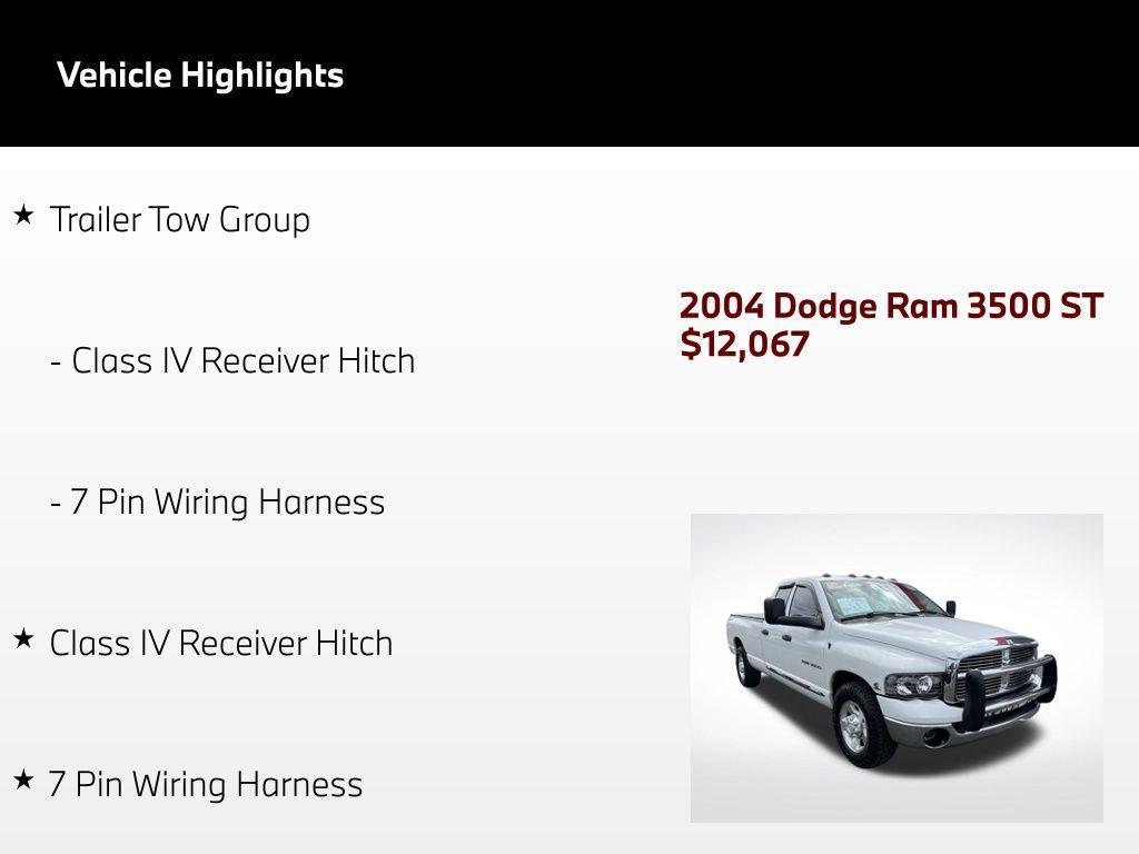 used 2004 Dodge Ram 3500 car, priced at $12,067