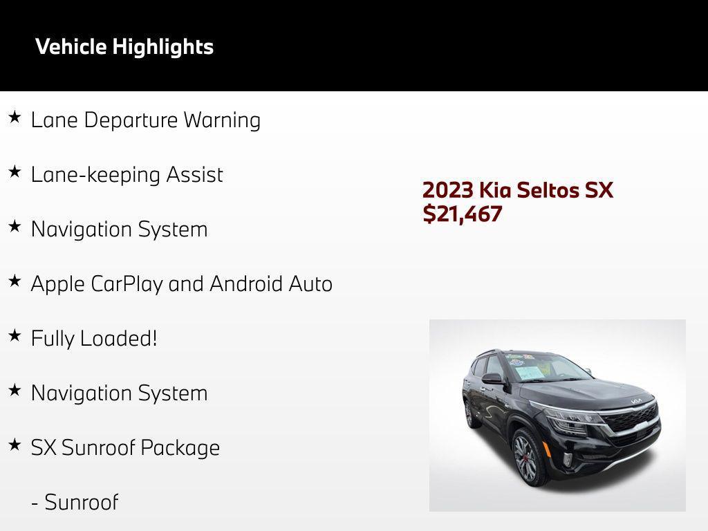 used 2023 Kia Seltos car, priced at $21,467