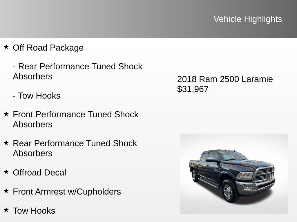 used 2018 Ram 2500 car, priced at $31,967