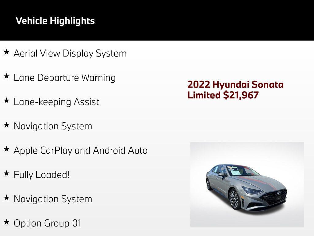used 2022 Hyundai Sonata car, priced at $21,967