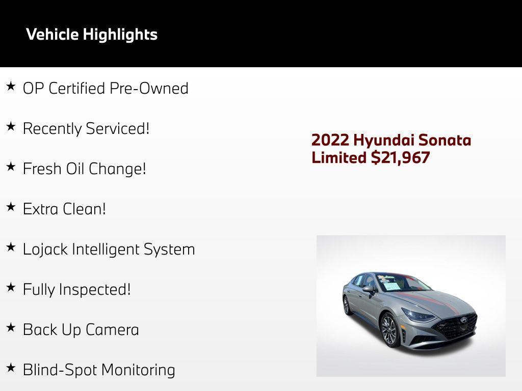 used 2022 Hyundai Sonata car, priced at $21,967