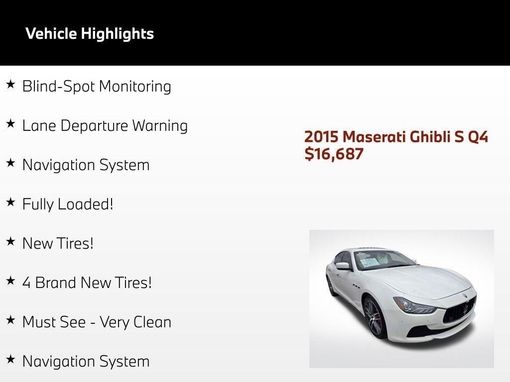 used 2015 Maserati Ghibli car, priced at $16,687