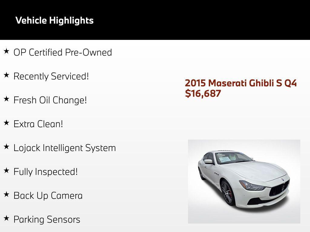 used 2015 Maserati Ghibli car, priced at $16,687