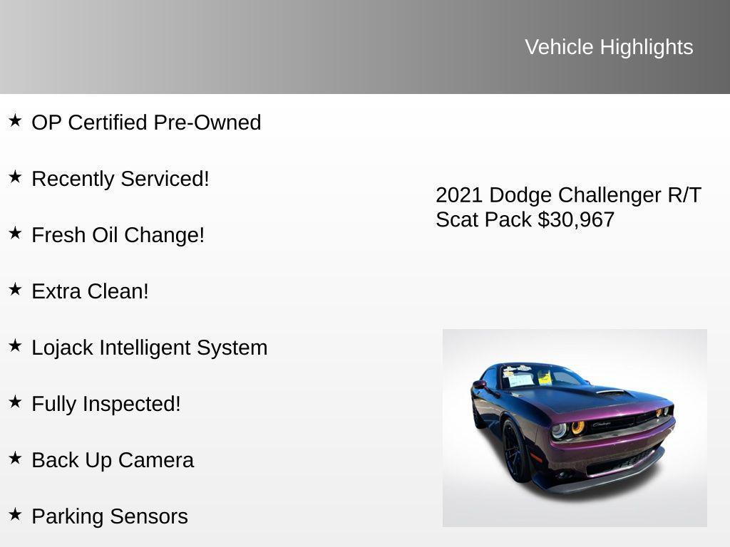 used 2021 Dodge Challenger car, priced at $30,967