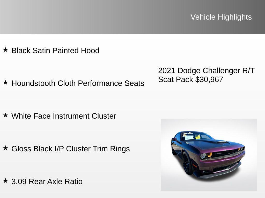 used 2021 Dodge Challenger car, priced at $30,967