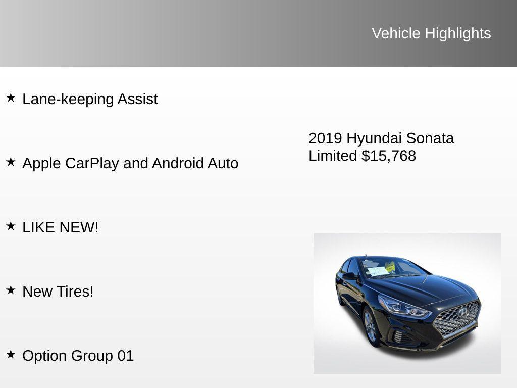 used 2019 Hyundai Sonata car, priced at $15,768