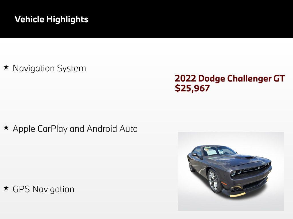 used 2022 Dodge Challenger car, priced at $25,967