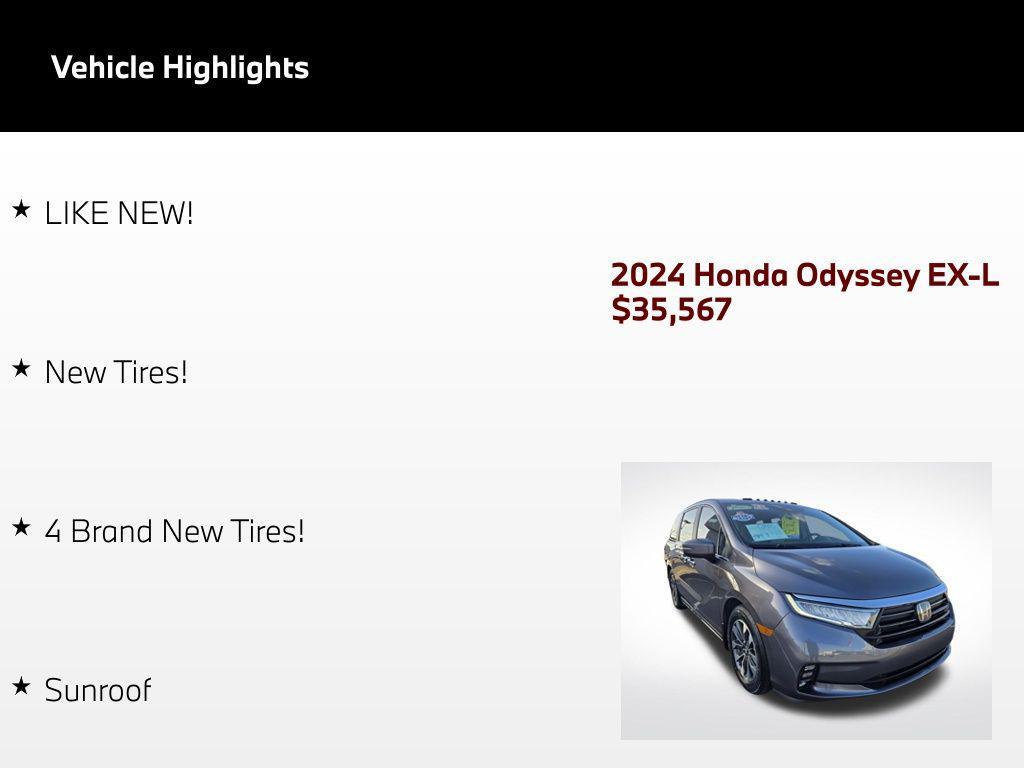 used 2024 Honda Odyssey car, priced at $35,567