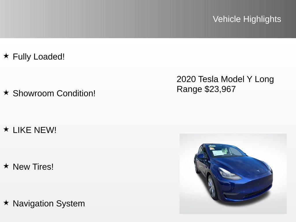 used 2020 Tesla Model Y car, priced at $23,967