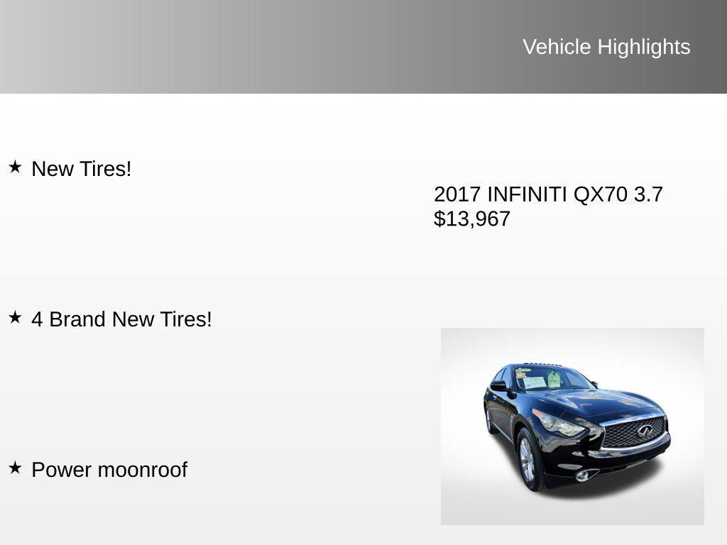 used 2017 INFINITI QX70 car, priced at $13,967