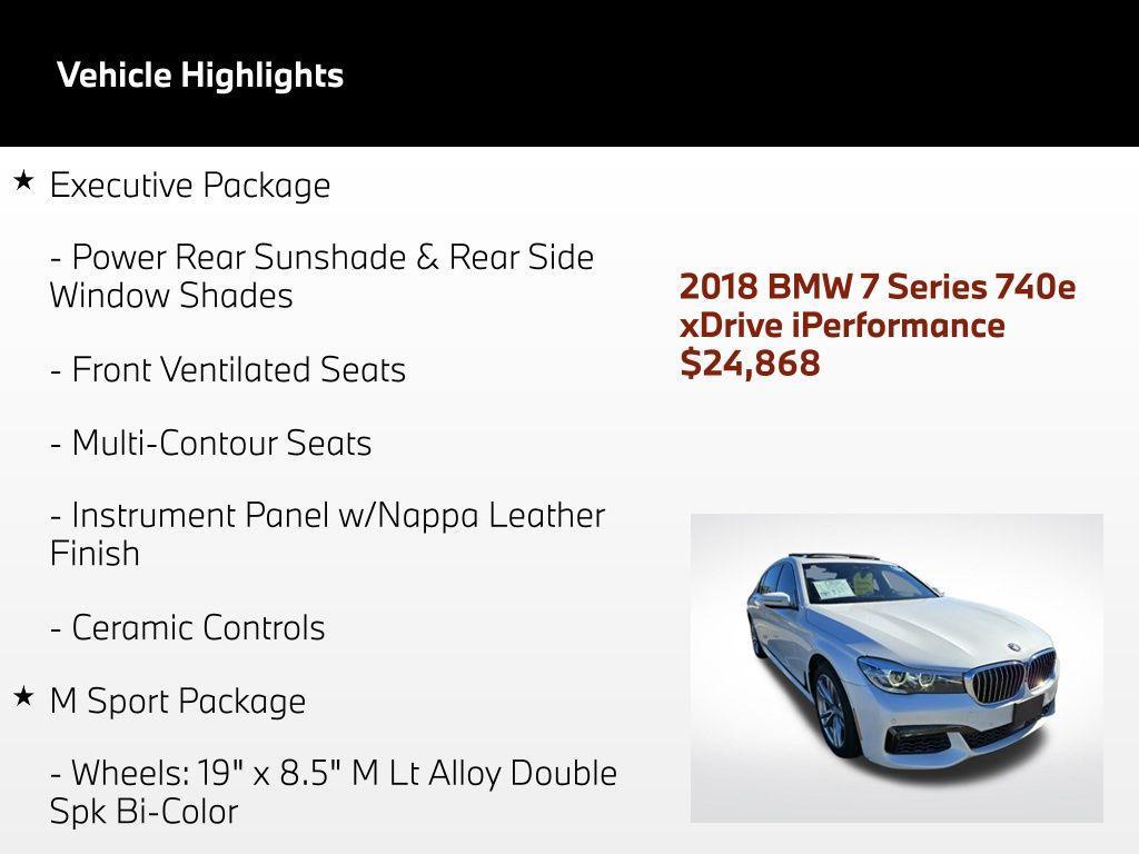 used 2018 BMW 740e car, priced at $24,868