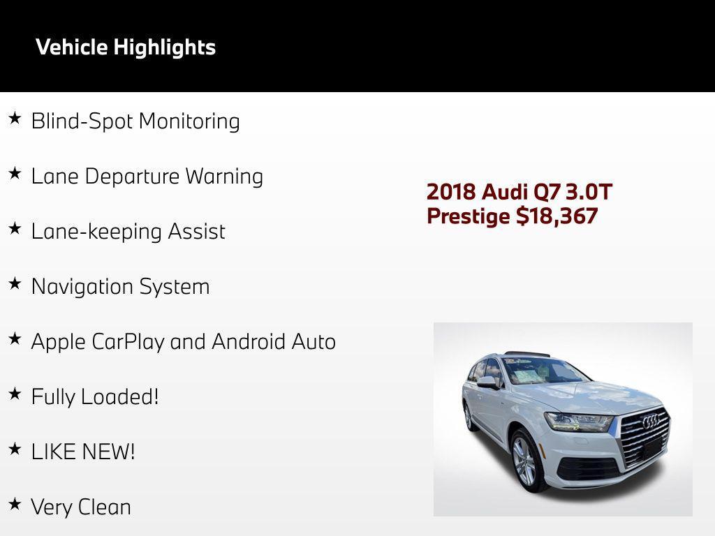 used 2018 Audi Q7 car, priced at $18,367