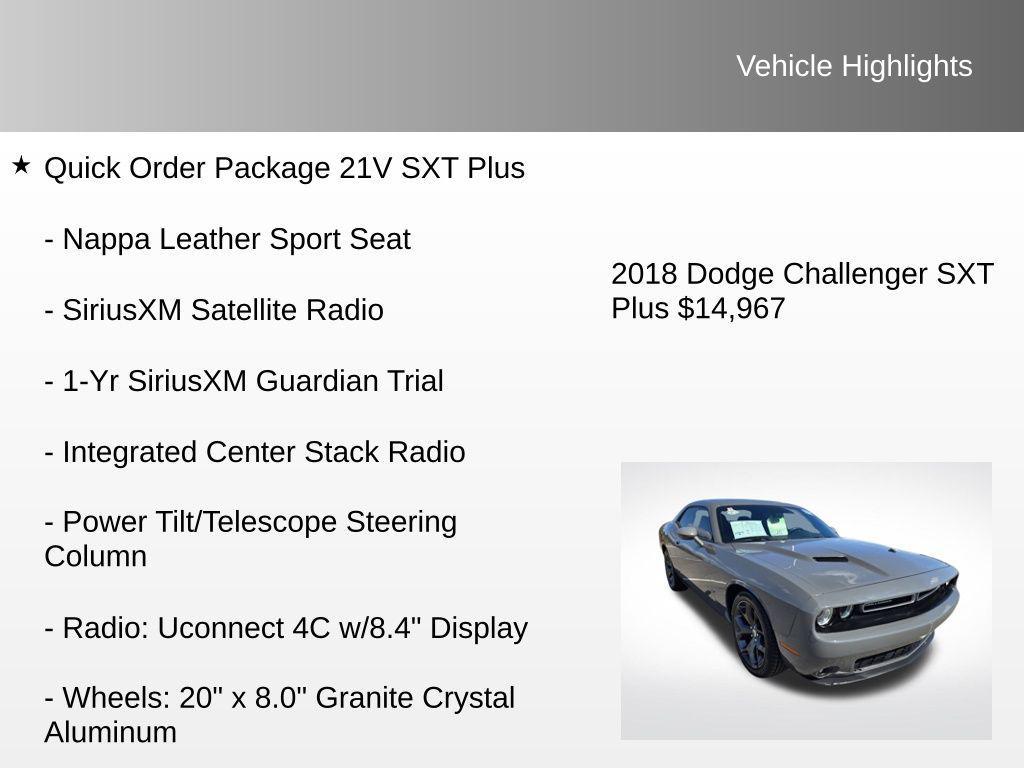 used 2018 Dodge Challenger car, priced at $14,967