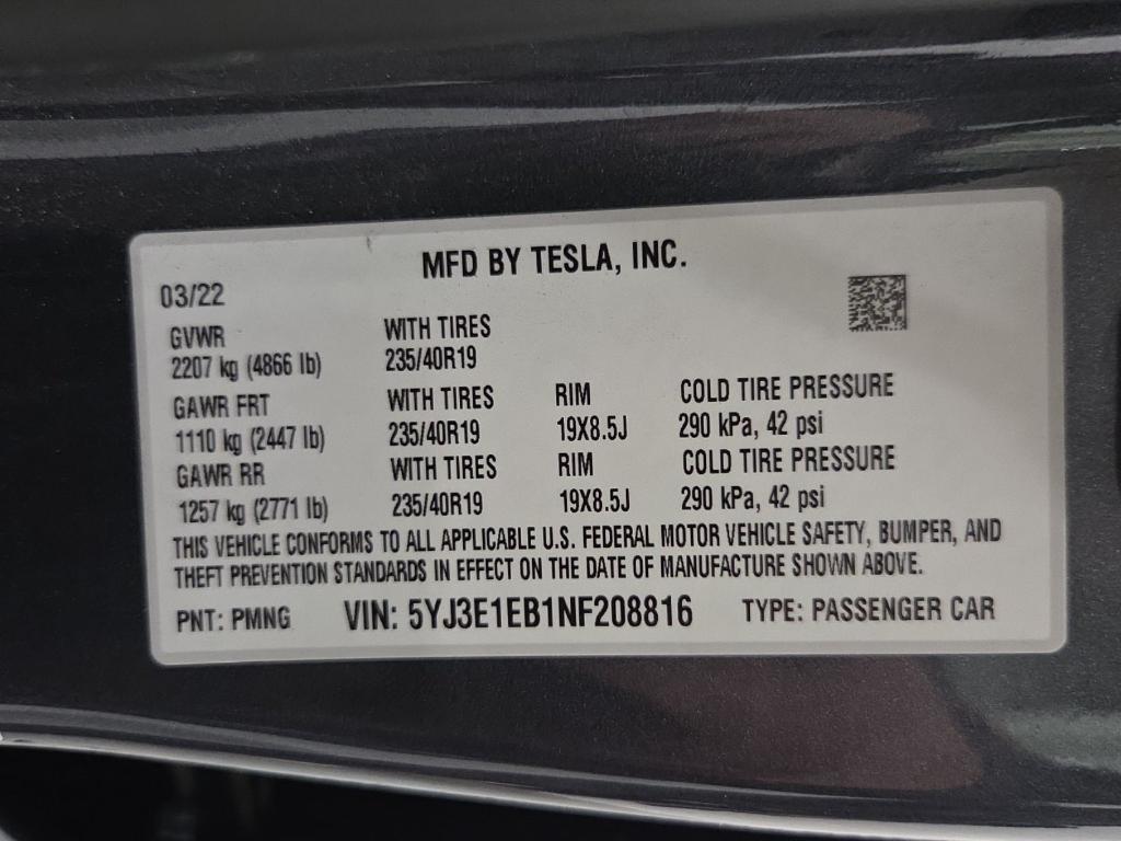 used 2022 Tesla Model 3 car, priced at $26,991