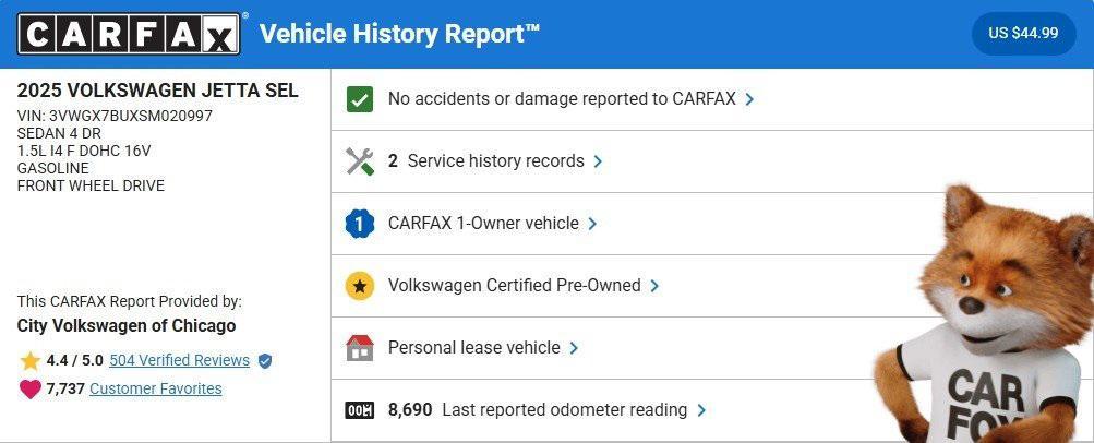 used 2025 Volkswagen Jetta car, priced at $23,990