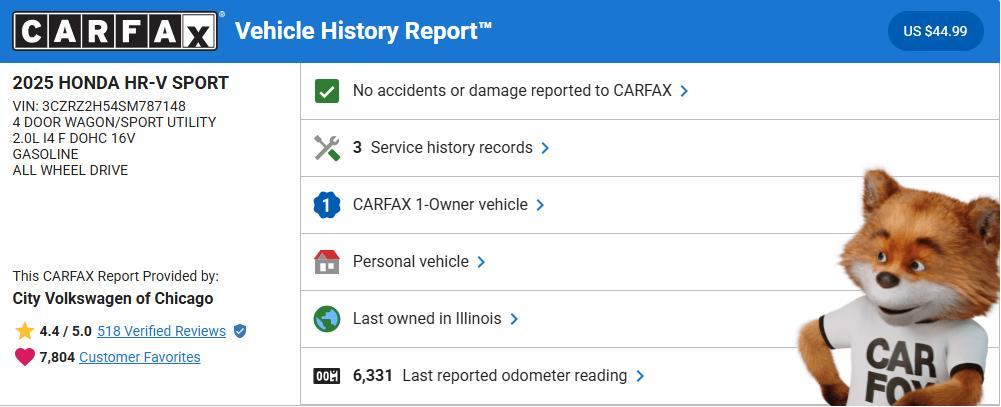 used 2025 Honda HR-V car, priced at $26,990