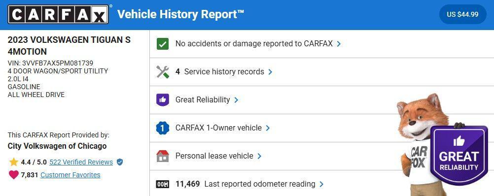 used 2023 Volkswagen Tiguan car, priced at $21,990