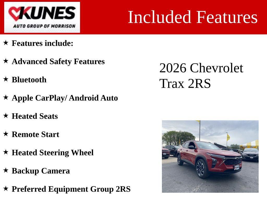 new 2026 Chevrolet Trax car, priced at $26,779
