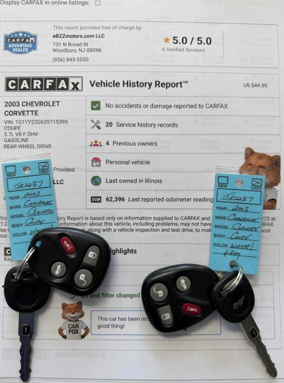 used 2003 Chevrolet Corvette car, priced at $19,789