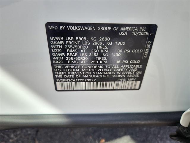 new 2026 Volkswagen Atlas car, priced at $45,589