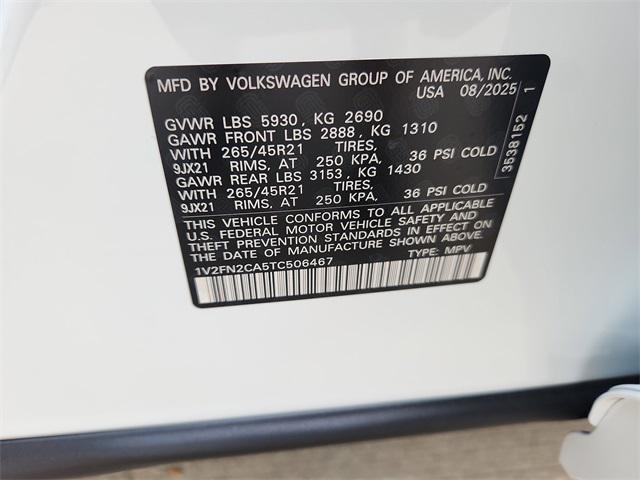 new 2026 Volkswagen Atlas car, priced at $53,320