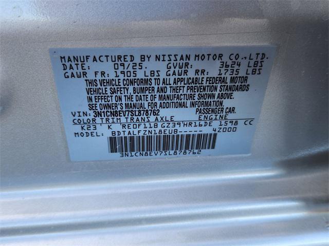 new 2025 Nissan Versa car, priced at $21,280