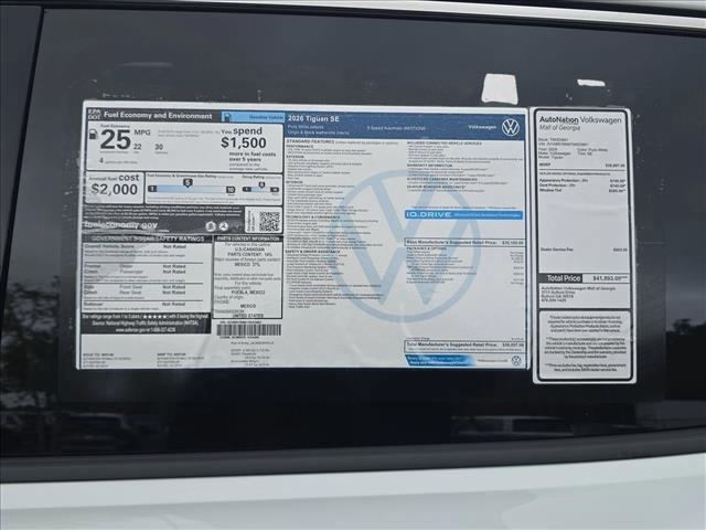 new 2026 Volkswagen Tiguan car, priced at $36,146