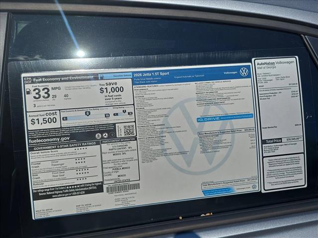 new 2026 Volkswagen Jetta car, priced at $26,295