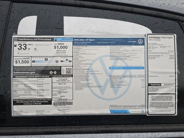 new 2026 Volkswagen Jetta car, priced at $25,847
