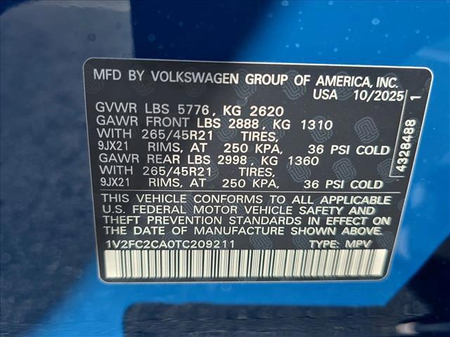 new 2026 Volkswagen Atlas Cross Sport car, priced at $51,824