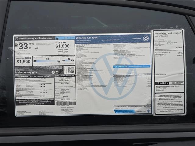 new 2026 Volkswagen Jetta car, priced at $25,847