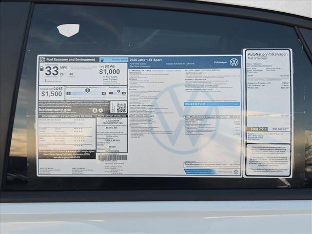 new 2026 Volkswagen Jetta car, priced at $25,847