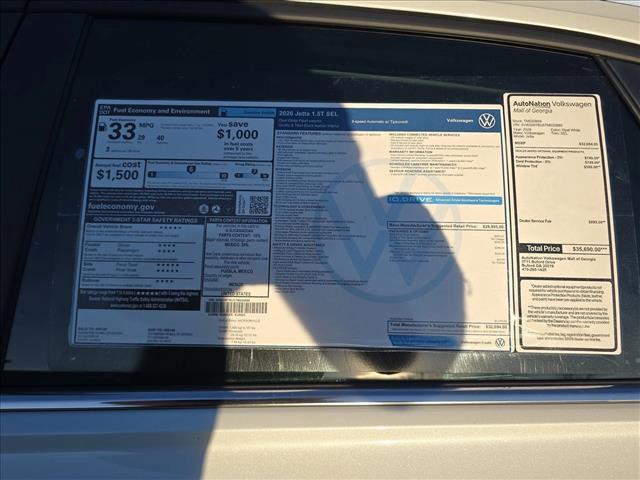 new 2026 Volkswagen Jetta car, priced at $30,824