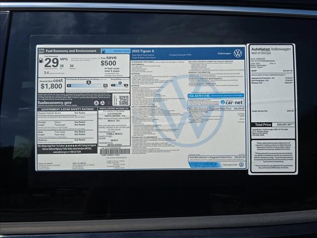 new 2025 Volkswagen Tiguan car, priced at $25,194