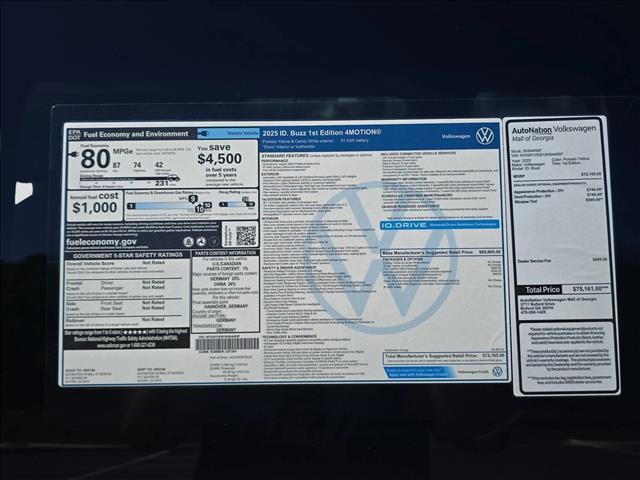 new 2025 Volkswagen ID. Buzz car, priced at $62,349