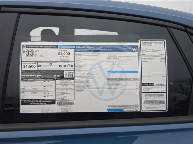 new 2026 Volkswagen Jetta car, priced at $25,847
