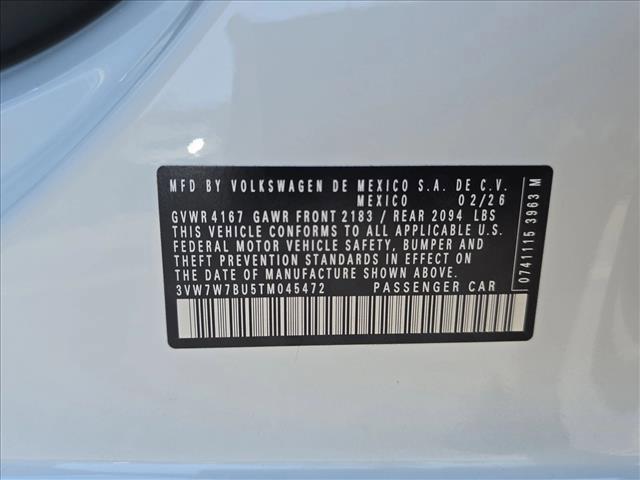 new 2026 Volkswagen Jetta car, priced at $28,785